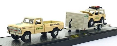 Castline M2 Machines Maßstab 1:64 TW21 - 1969 Ford F-100 4x4 & 1966 Bronco - creme