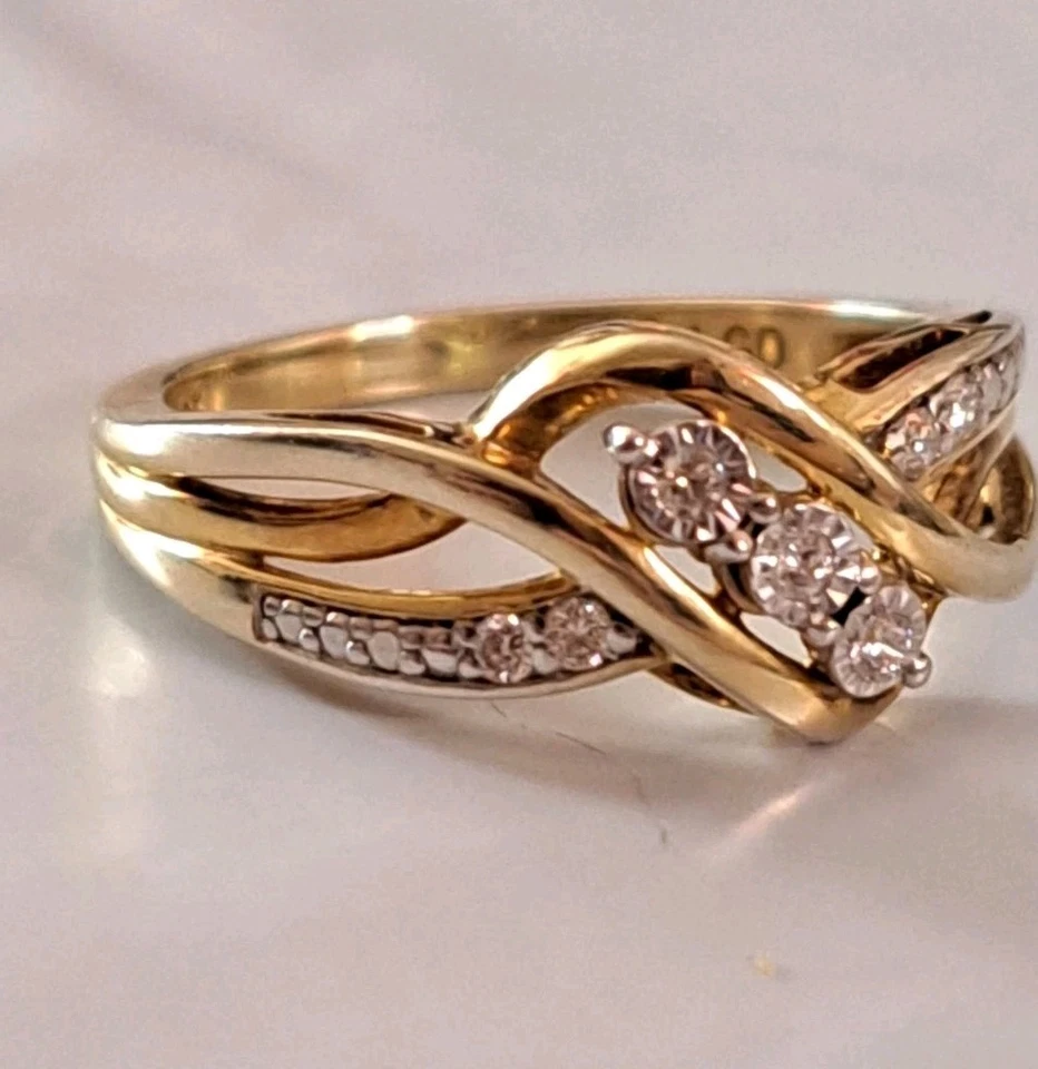 .25CT Lab Grown Diamond Gold Vermeil Sterling Silver Engagement Ring Size 7 - Image 2 of 4