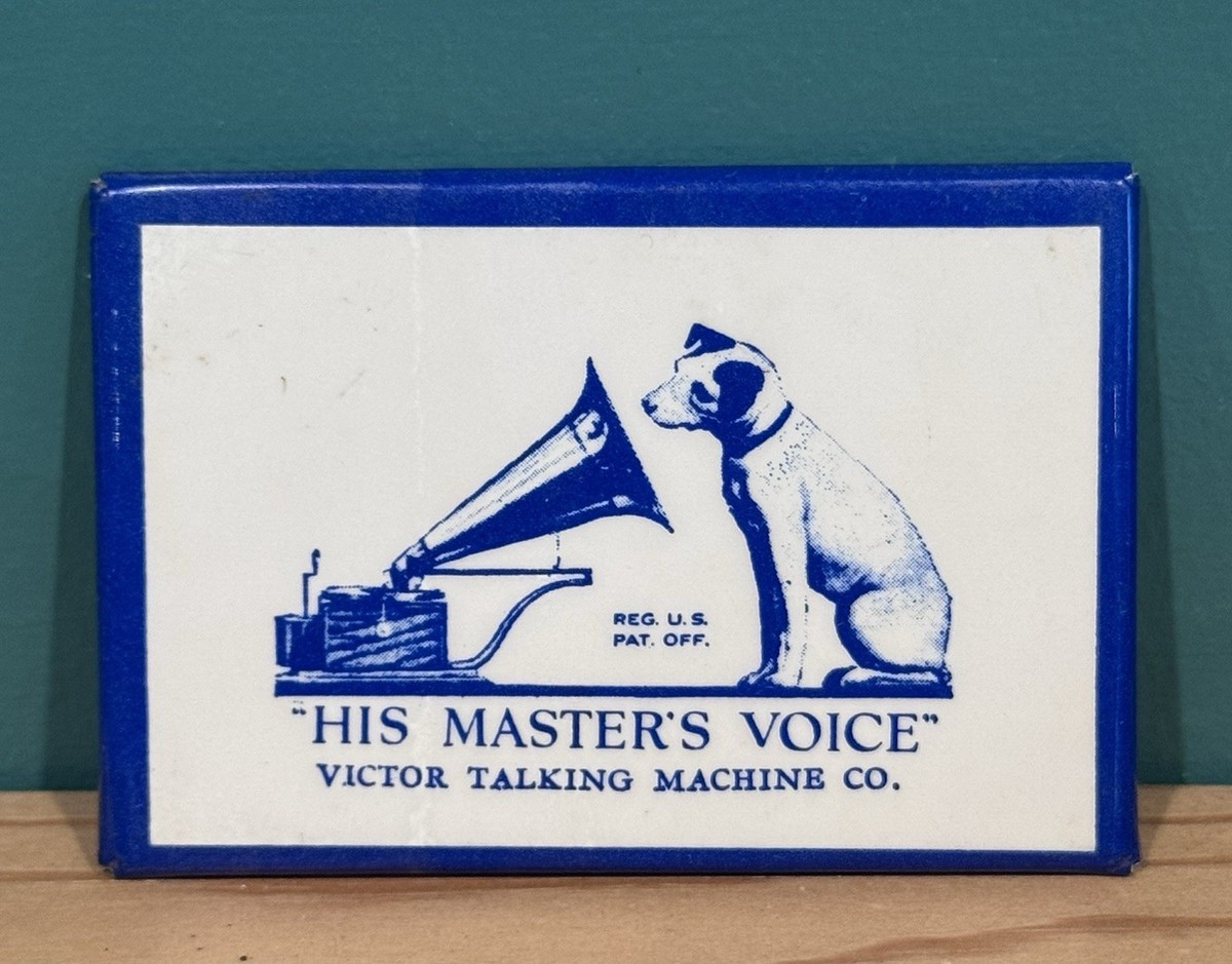 Vintage Victor Talking Machine Co Pocket Mirror His Masters