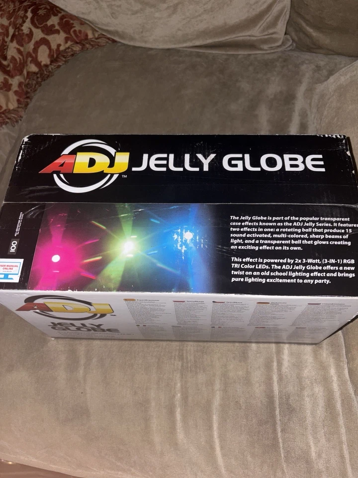 Adj Jelly Globe Espejo Bola Disco Luz DJ Escenario Iluminación Sonido Activado 12 pulgadas Foto 3 de 4