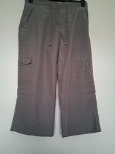 Ladies Cropped Cargo Trousers Beige Size 16 From Bhs Excellent Condition