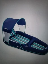Aqua Ultimate Pool Float Lounger With UPF 50 Sunshade Canopy/ Cup Holder NEW