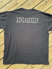 Vintage 90s Nothing Records Nine Inch Nails T Shirt Size XL Black Band Tee