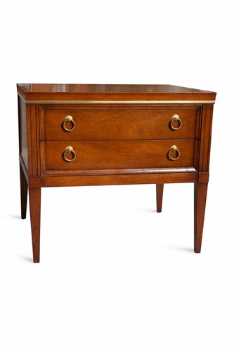 Drexel Vintage End Table with Brass Ring Pulls - 23” X 23” X 23”