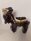 McCoy Donkey Planter Drip Glaze EUC Beautifully Decorative 10” Vintage Pottery