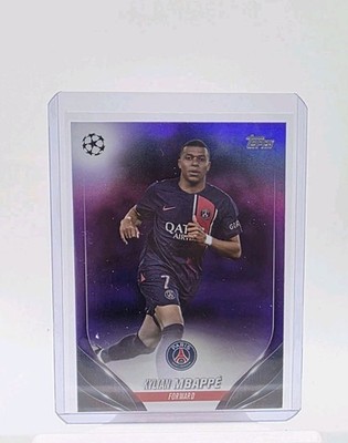 Kylian Mbappe 2024 Topps UEFA Champions League #21 Purple Parallel /299 PSG