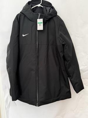New Nike Mens Team Down Fill Parka Storm Fit Hooded Jacket Black XL DJ6526-010