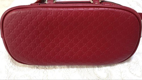 Gucci Handbag Micro Stripe Leather GG Logo with Silk Neckbow Gift present 0623b - Picture 7 of 12