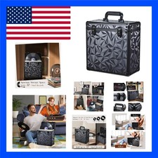 Portable Vinyl Record Storage Case - Holds 30 Albums, Ideal for Music Lovers