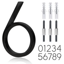 5" Stainless Steel Floating House Number, Metal Modern House Numbers 6 6
