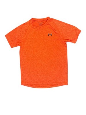 Under Amour The Tech Tee Short Sleeve Shirt - Mens Size Small Loose Fit Orange 