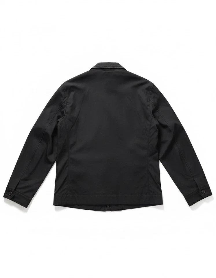 Chaqueta Michael Kors MK Negra Moto Racer Acolchada Hombro Cremallera Completa Para Hombres Talla M Foto 3 de 4