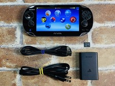 PS Vita PCH-1000 Crystal Black SONY Playstation 8 GB caricatore testato DDP
