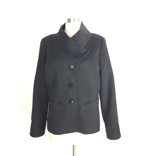 Joseph Plata Black Wool Silk Blend Blazer Jacket Coat Lined Size Medium 8/10 - Picture 10 of 10