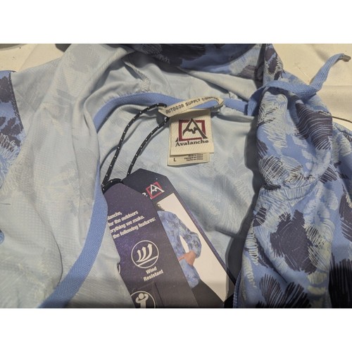 Avalanche Gardenia Dreams Print Stretch Woven Hooded Jacket Windbreaker Sz Large - Picture 2 of 4