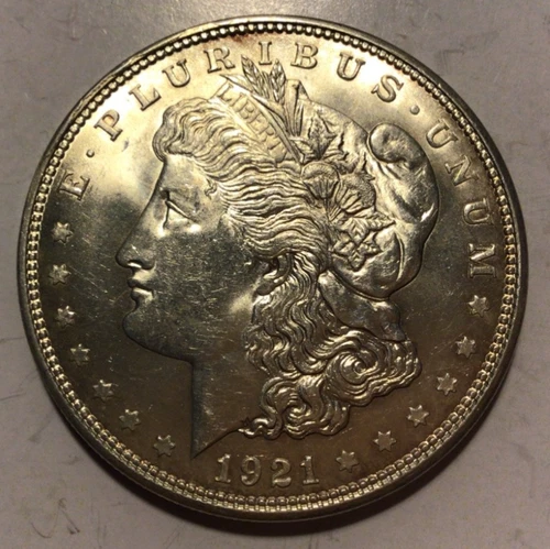 1921-D Morgan Silver Dollar, Gem Choice BU. Blast White, High Grade! F199