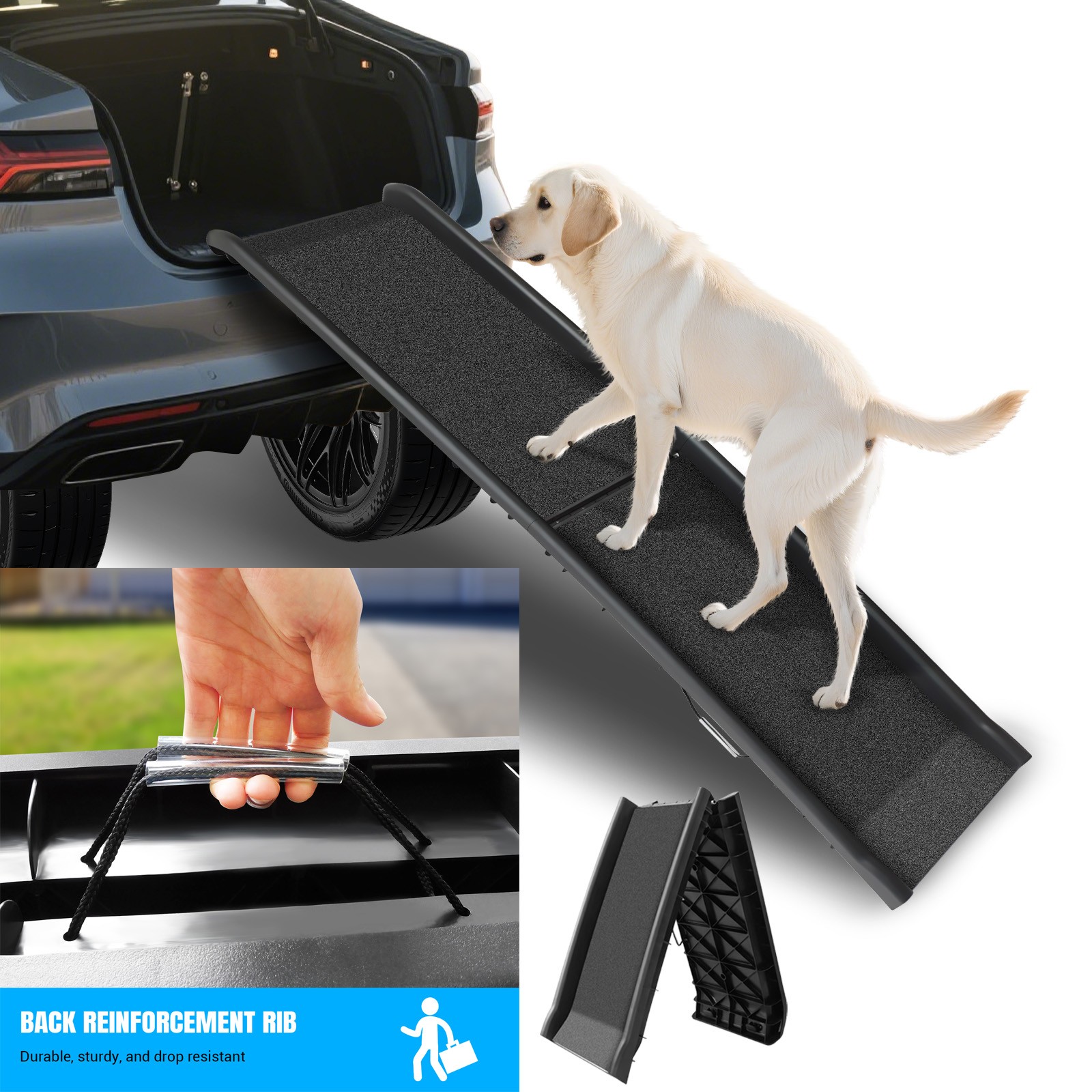 Dog Ramp for Cars Pet Ramps Lightweight & Non Slip Surface Dog Steps for Car