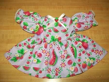 CHERRY APPLE STRAWBERRY FLOWER WATERMELON DRESS for 16" CPK Cabbage Patch Kids 