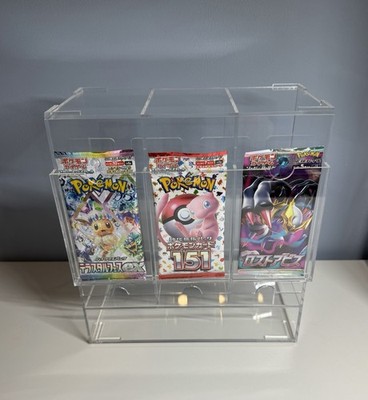 Acrylic 3 Slot Booster Pack Dispenser for TCG Pokémon | US Seller - Ships Now!