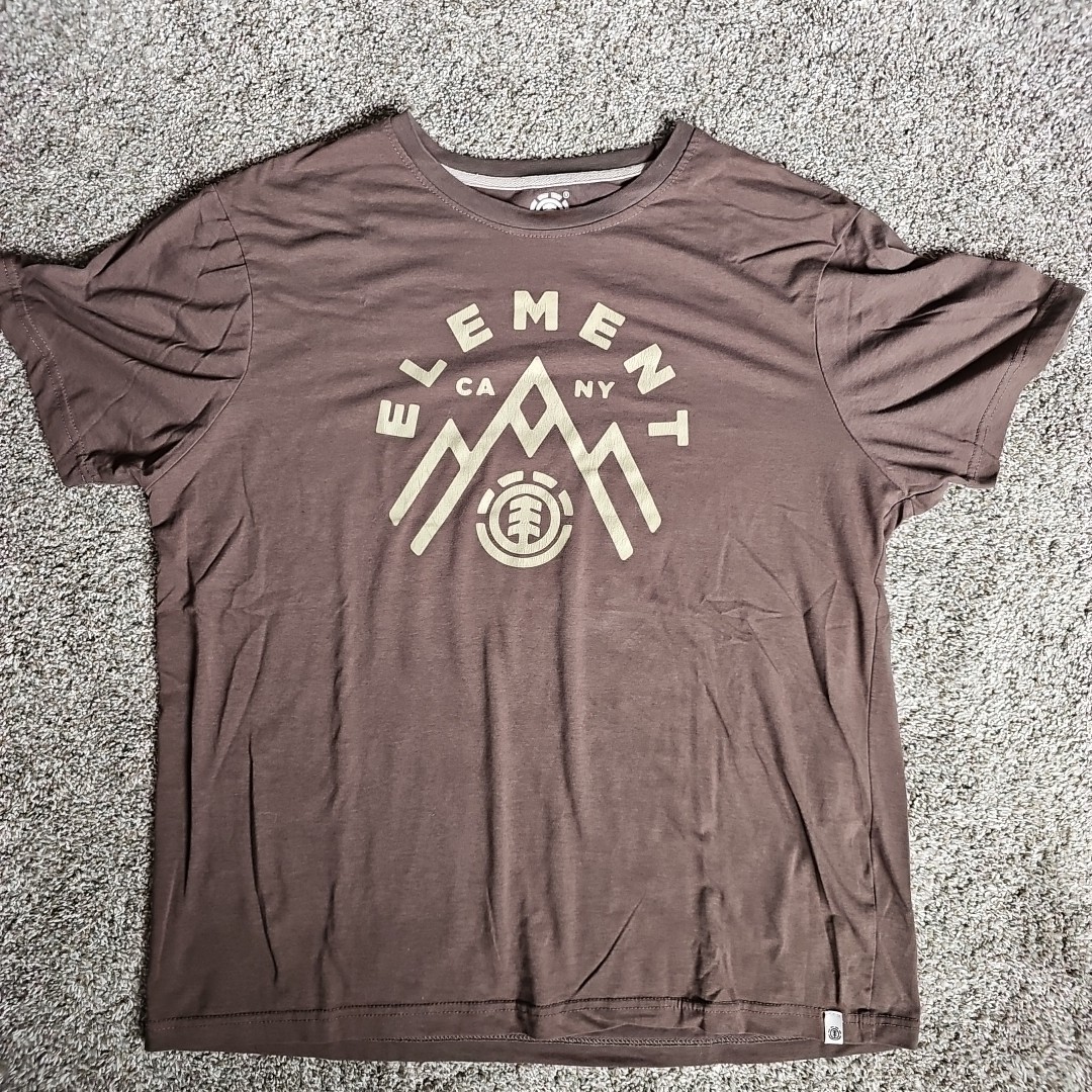 Element Skateboard Company Camiseta de Skate Manga Corta Calce Relajado Marrón Talla XL