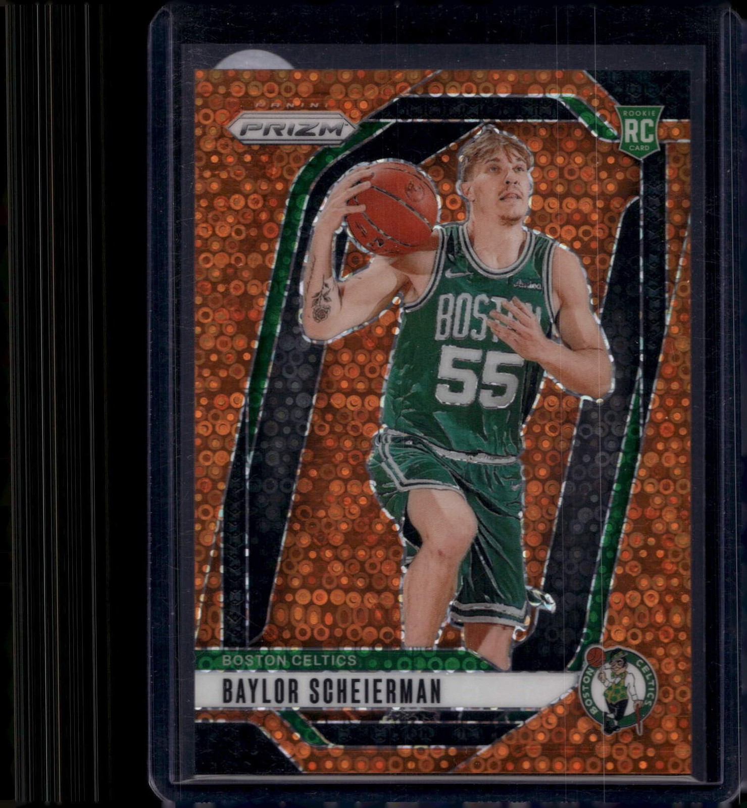 2024-25 Panini Prizm #236 Baylor Scheierman Prizms Fast Break Orange #/125
