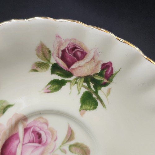 Taza de té, platillo y plato lateral Royal Albert "English Beauty" 4223 Trio Bone China - Imagen 4 de 18