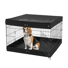 36x36in 4-panel lightweight dog pen with zippered mesh-top cover and floor pad