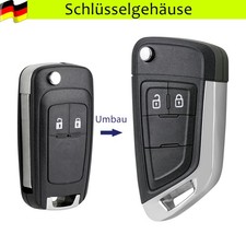 Umbau 2Tasten Klapp Schlüssel Gehäuse für Opel Astra J Insignia Corsa E Meriva B