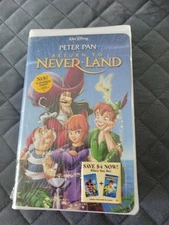 New Sealed! Peter Pan Return to Neverland VHS 2002 Hype Stickers Watermark Mint