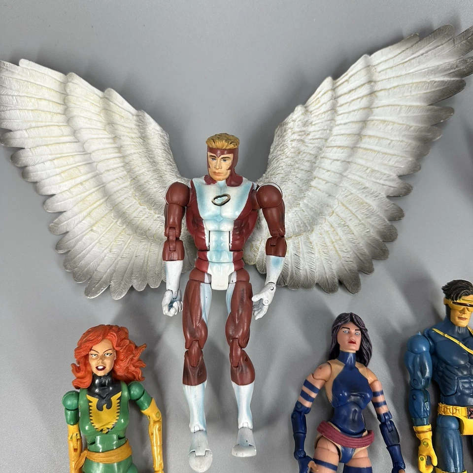 Lote de 7 bonecos colecionáveis Toy Biz Marvel Legends X-Men Phoenix Cyclops Angel 6" - Imagem 2 de 4