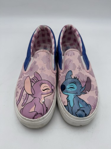 Disney Stitch Angel Low Top Slip-on Sneakers Pink Shoes Ground Up Women’s Sz 6.5