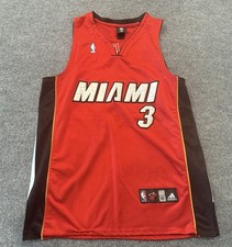 Miami Heat SIZE 52 Adidas Dwyane Wade Stitched Red/Black NBA Basketball Jersey 8