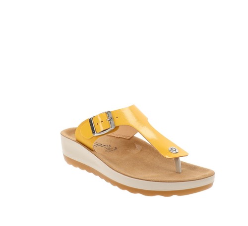 Fly Flot Scarpe 42H593C Ciabatte Donna in Similpelle Giallo Chiusura Fibbia - Imagen 2 de 8