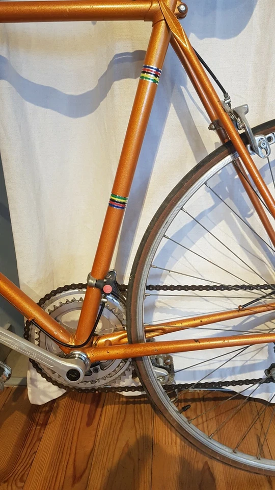 Vélo de course Jacques Anquetil ancien orange vintage cadre Durifort 888  - Photo 3/4