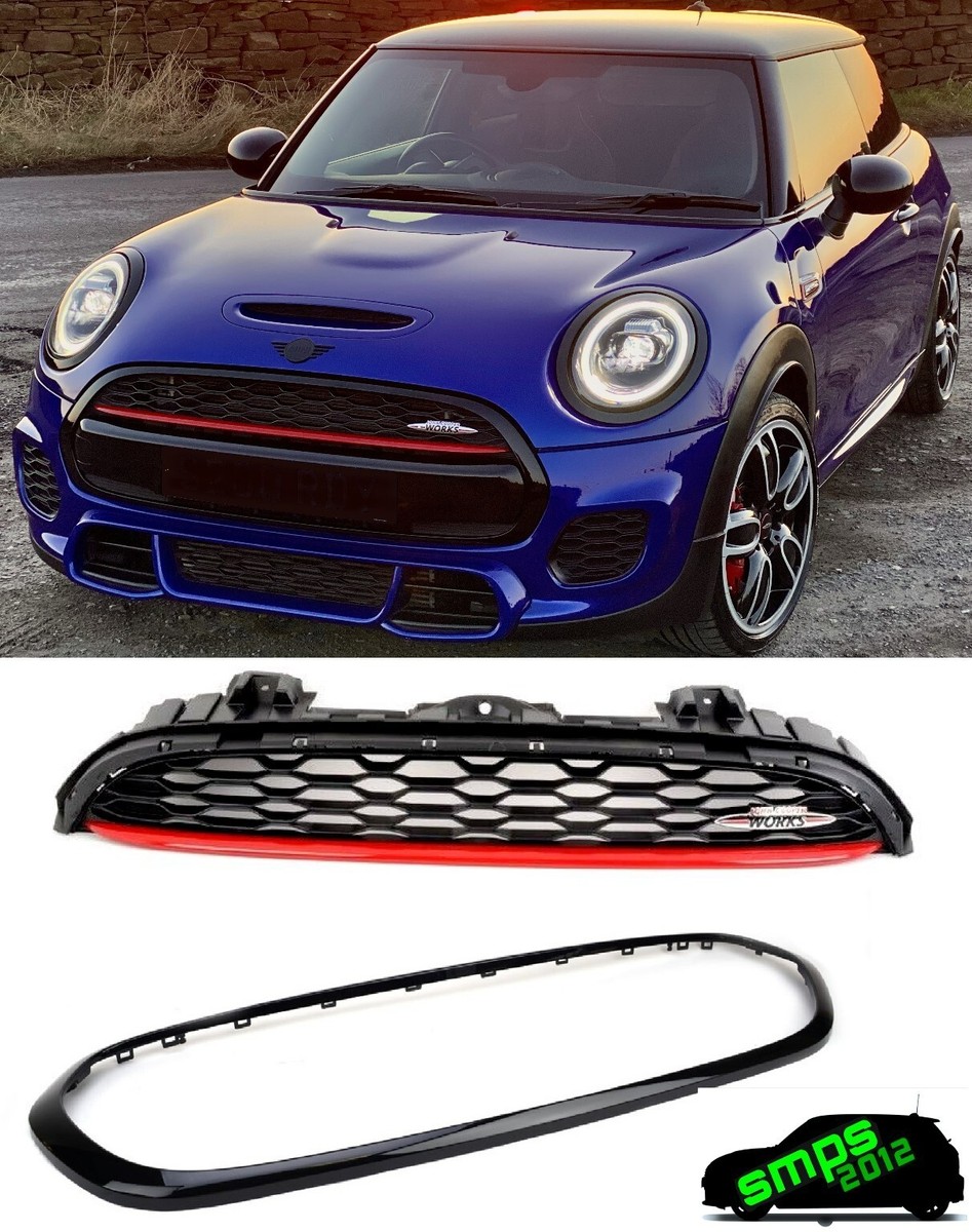 MINI COOPER JCW グリル　ミニクーパー　F56 F57 MINI NEW GENUINE F55 F56 F57 JCW FRONT UPPER GRILL + TRIM SURROUND