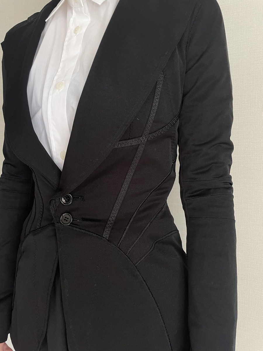 Junya Watanabe Comme des garcons Black Stretch Jacket AD2004 | eBay