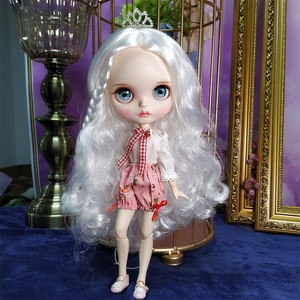 Blythe-Nude-Doll-from-Factory-White-Hair-With-Make-up-Eyebrow-Sleeping-Eyes