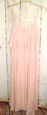 Paper Crown Maxi Dress Bridesmaids Dusty Rose Pink Popover Long Size XXS