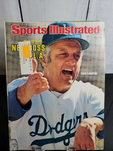 March 14, 1977  SPORTS ILLUSTRATED Tom Lasorda Baseball Los Angeles Dodgers - Picture 1 of 11
