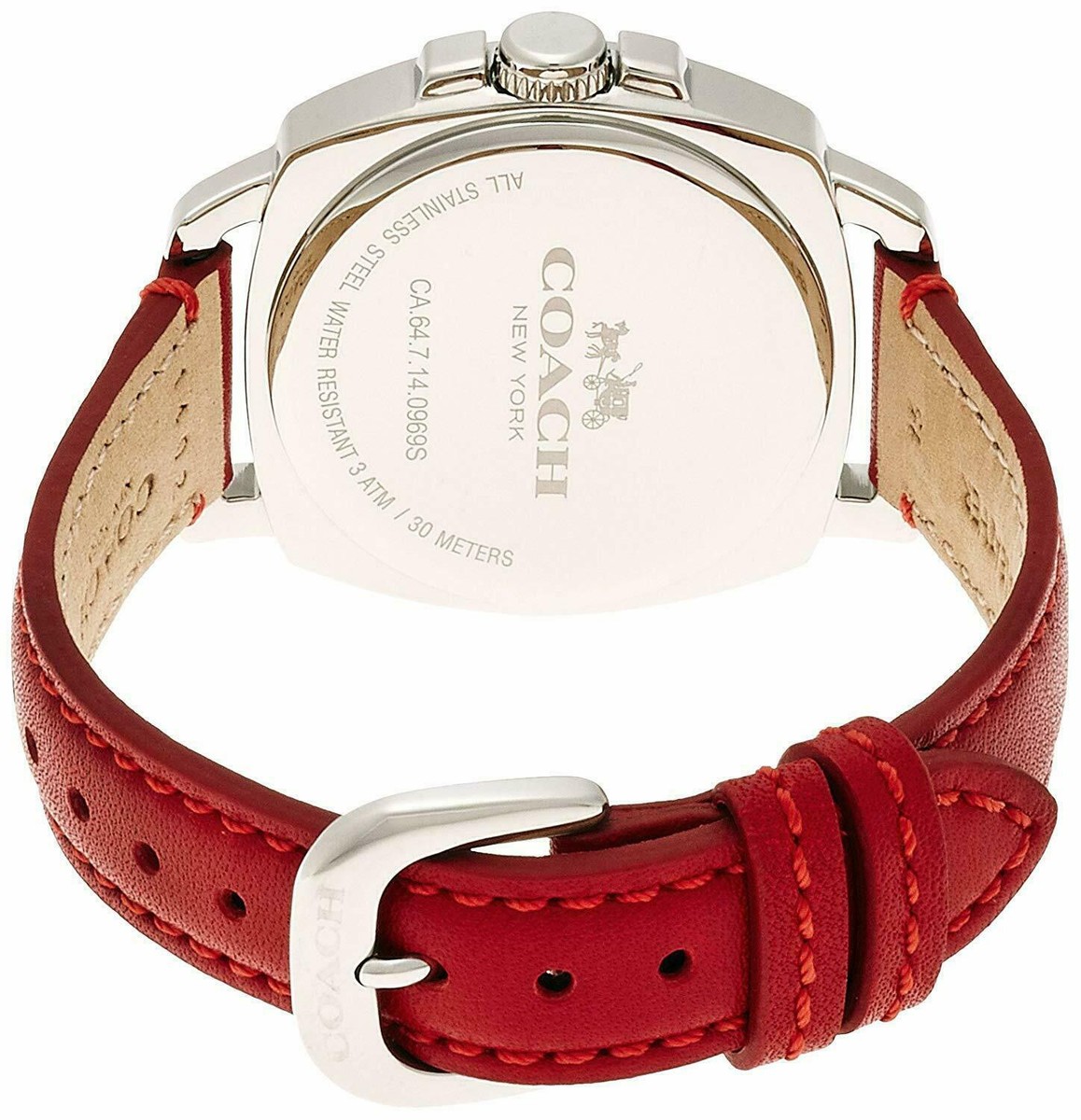 Coach Boyfriend Womens Watch Silver Stainless Steel Red  display picture 1