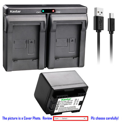 Kastar Battery Slim Dual Charger for Canon BP-727 CG-700 & Canon LEGRIA HF M506