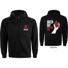 Green Day 'American Idiot' Black Zip Hoodie - NEW
