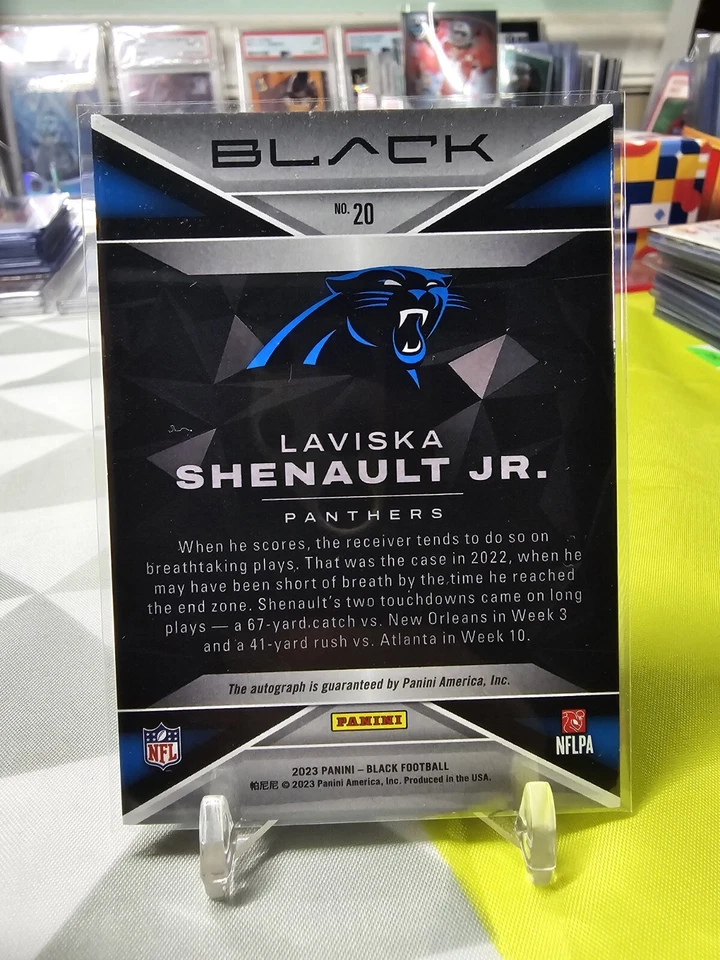 2023 Panini Black Auto Emerald /10 Laviska Shenault Jr. Auto #20 Panthers - Image 3 of 4