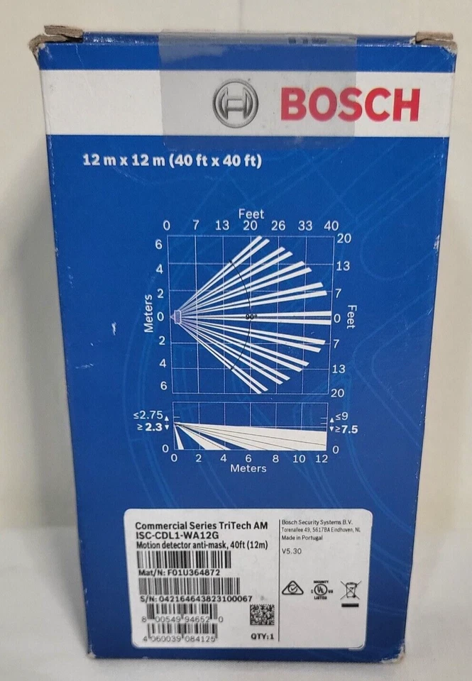 BOSCH ISC-CDL1-WA12 Commercial Series TriTech AM Motion Detector w/Anti-mask - Image 3 of 4