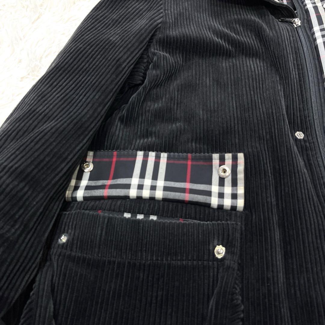Burberry Black Label Corduroy Quilted Coat Black Size 52/L Burberry Black Label Corduroy Quilted Coat Black Size 52/L
