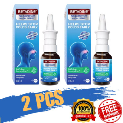 2 x BETADINE Erwachsene Erkältungsabwehr Nasenspray 20 ml hilft, Erkältungen ...