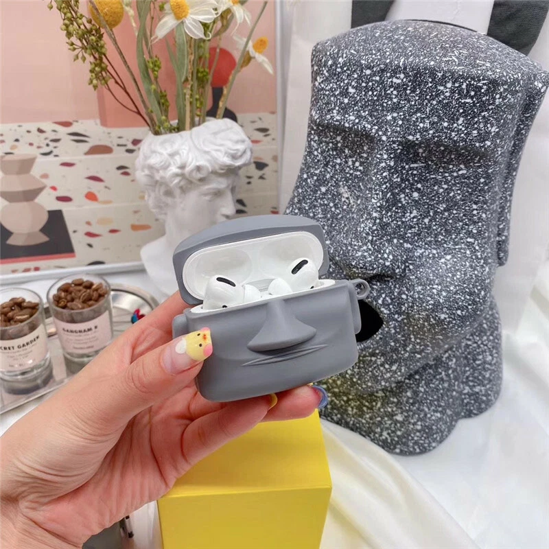 Easter Island Stone Figure Earphone Cover For Apple Airpods 1 2