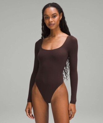 Lululemon Nulu Square LS thong cut bodysuit FRPR Sz L Wmns NWT$88