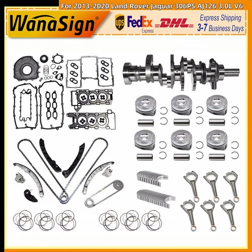 Head Gasket Set Timing Chain For 2013-2020 Land Rover Jaguar 306PS AJ126 3.0L V6 - Picture 24 of 31