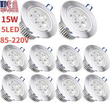 10Pcs Dimmable LED Recessed Ceiling PanelLight Downlight Spotlight Home Lighting